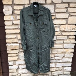 Ladies long sleeved button up dress